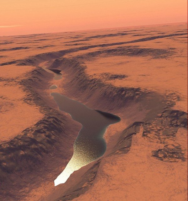 Доказательство существования озер на Марсе